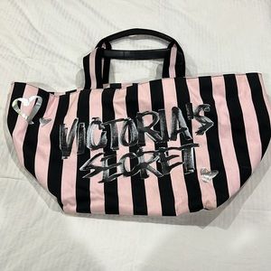 Large striped Victoria’s Secret bag